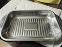 不锈钢烤鱼盘子长方形深盘托盘鱼盘家用电磁炉专用烤鱼炉小吃烧盘 双柄【32*19*5cm】浅款  无盖 实拍图