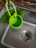 可挂式水槽沥水篮家用厨房水槽分离食物残渣过滤篮水果清洗滤水篮 绿色【一按即倒/不脏手】大号 实拍图