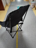 小魔户外折叠椅 折叠靠背椅加高月亮椅露营折叠凳子便携躺椅钓鱼椅 黑 实拍图