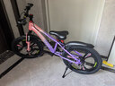 凤凰山地自行车男女变速山地车碟刹青少年儿童自行车学生单车 星际 粉紫【单速+三刀轮】 20寸【适合125-160cm】 实拍图