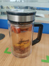 希诺抗菌玻璃杯双层高档办公水杯男2025新款带手柄泡茶杯子XN-9005KT 实拍图