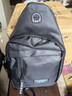 运动跑步包男休闲斜挎包手机包防泼水健身包女单肩包 黑色 实拍图