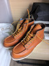 RED WING红翼875 工装靴6寸马丁靴E楦油鞣皮牛皮手工方头男大黄靴新年红品 褐色 8.5 (美码E头) 实拍图