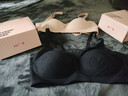 京东京造26新品零压无痕文胸无托软支撑提花内衣女士无钢圈文胸罩 黑色XL 实拍图
