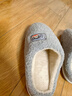 大嘴猴（paul frank）棉拖鞋男情侣时尚简约厚底家居保暖冬季拖鞋PF6661灰色280 实拍图