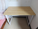 舒客艺家 电脑桌台式小户型小桌子家用学习桌写字办公书桌电竞长条桌子 木纹白架单桌100*60*74 加固电脑桌 实拍图