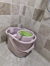 科力邦（Kelibang） 拖把桶 塑料拖把桶带提手 免手洗甩干脱水拖布 懒人墩布清洁吸水地拖 粉色 KB1215 实拍图