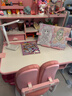 忆瞳儿童学习书桌椅套装 可升降带阅读书架多功能课桌椅家用写字桌 珍藏粉-环保抗醛【三层大书架】 实拍图