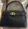 CHARLES&KEITH鳄鱼纹凯莉包手提斜挎婚包包女包生日情人节礼物CK2-50270880-1 Black黑色 S 实拍图