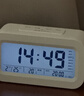 康巴丝（Compas）电子闹钟夜光智能语音报时起床神器闹铃强力叫醒儿童学生床头钟开学必备 2139 白色 开学季 实拍图