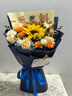 拾光逆旅鲜花同城配送向日葵花束配送男友生日礼物花束送女友闺蜜花店送花 一举夺魁（男生）丨向日葵配香槟玫瑰橙芭比混搭花束 晒单实拍图