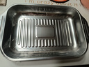 不锈钢烤鱼盘子长方形深盘托盘鱼盘家用电磁炉专用烤鱼炉小吃烧盘 双柄【32*19*5cm】浅款  无盖 实拍图