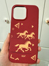 W&P新年款【马年驰跃新程】适用苹果16promax手机壳iPhone16promax保护套液态硅胶磁吸男女款骐骥红wp 实拍图