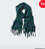 优衣库男装女装HEATTECH围巾格子围脖学院风保暖478313 55 青绿色 均码 (180 × 50 cm) 实拍图