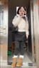 达芙妮官方厚底雪地靴女2026冬季新款加绒保暖短靴女增高防寒东北棉鞋子 卡其色【翻折两穿 5cm厚底】 37 实拍图