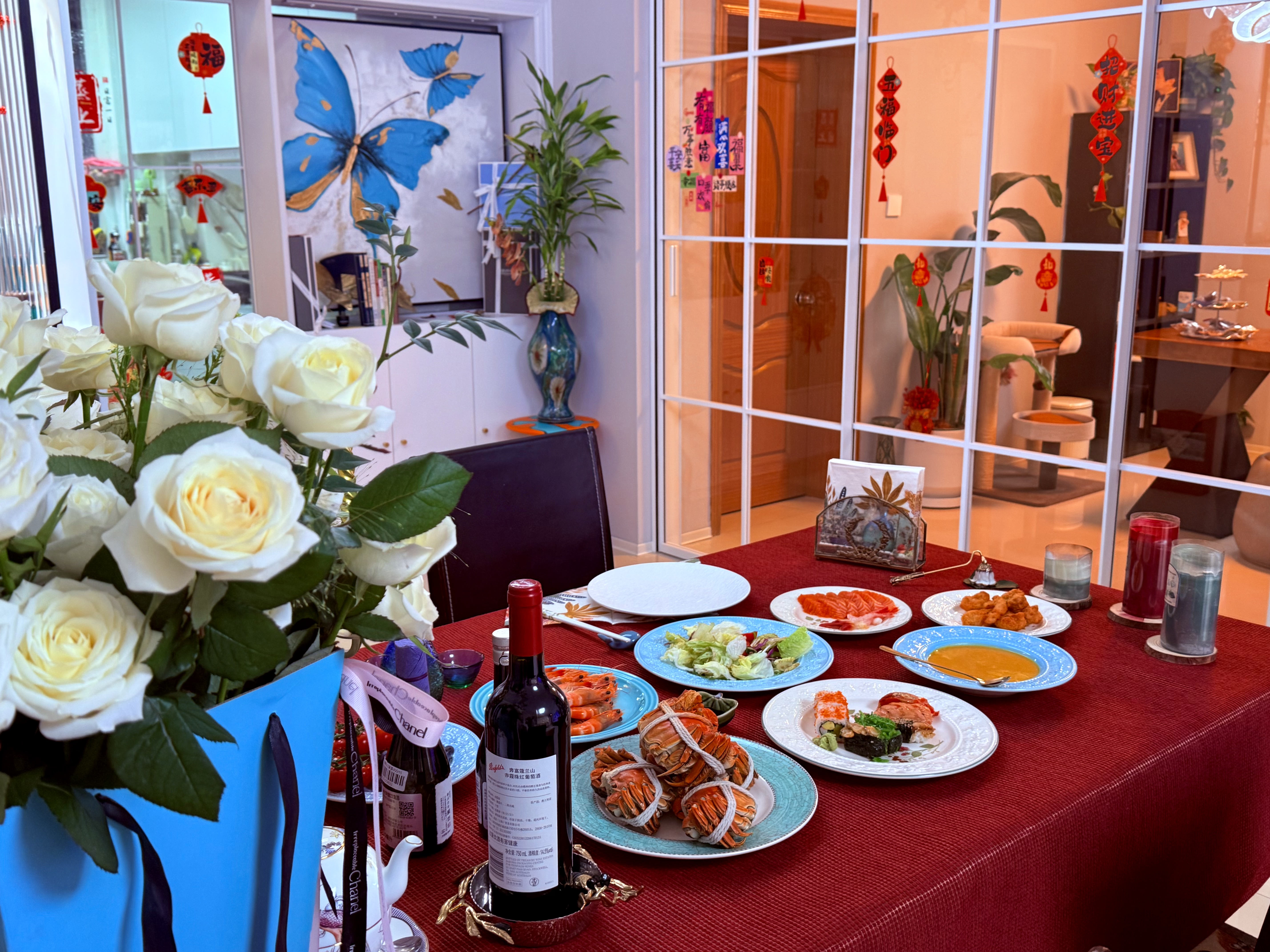 欧唛2026新年装饰布置玻璃门贴纸静电无胶橱窗贴过年窗花贴画装饰贴纸 实拍图