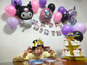 多美忆 生日场景布置女孩生日气球装饰男孩儿童宝宝周岁生日快乐库洛米 实拍图