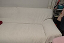 京东京造超耐沙发巾盖布沙发罩全盖防滑直排沙发坐垫沙发毯 米色180*340cm 实拍图