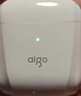 爱国者（aigo）无线蓝牙耳机 半入耳式 超长续航70小时 游戏运动降噪耳机 适用于苹果小米手机 T50 冰釉白 实拍图