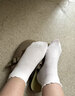 莫代尔白色袜子女100%纯棉春夏花边百搭短袜女月子棉袜运动船袜女 实拍图