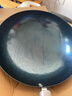 臻三环章丘铁锅手工锻打炒锅无涂层炒菜锅不易粘锅圆底熟铁锅木把32cm 实拍图