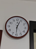 POWER霸王挂钟表 客厅简约挂墙大号时钟电子石英钟35cm木纹色23016J 实拍图