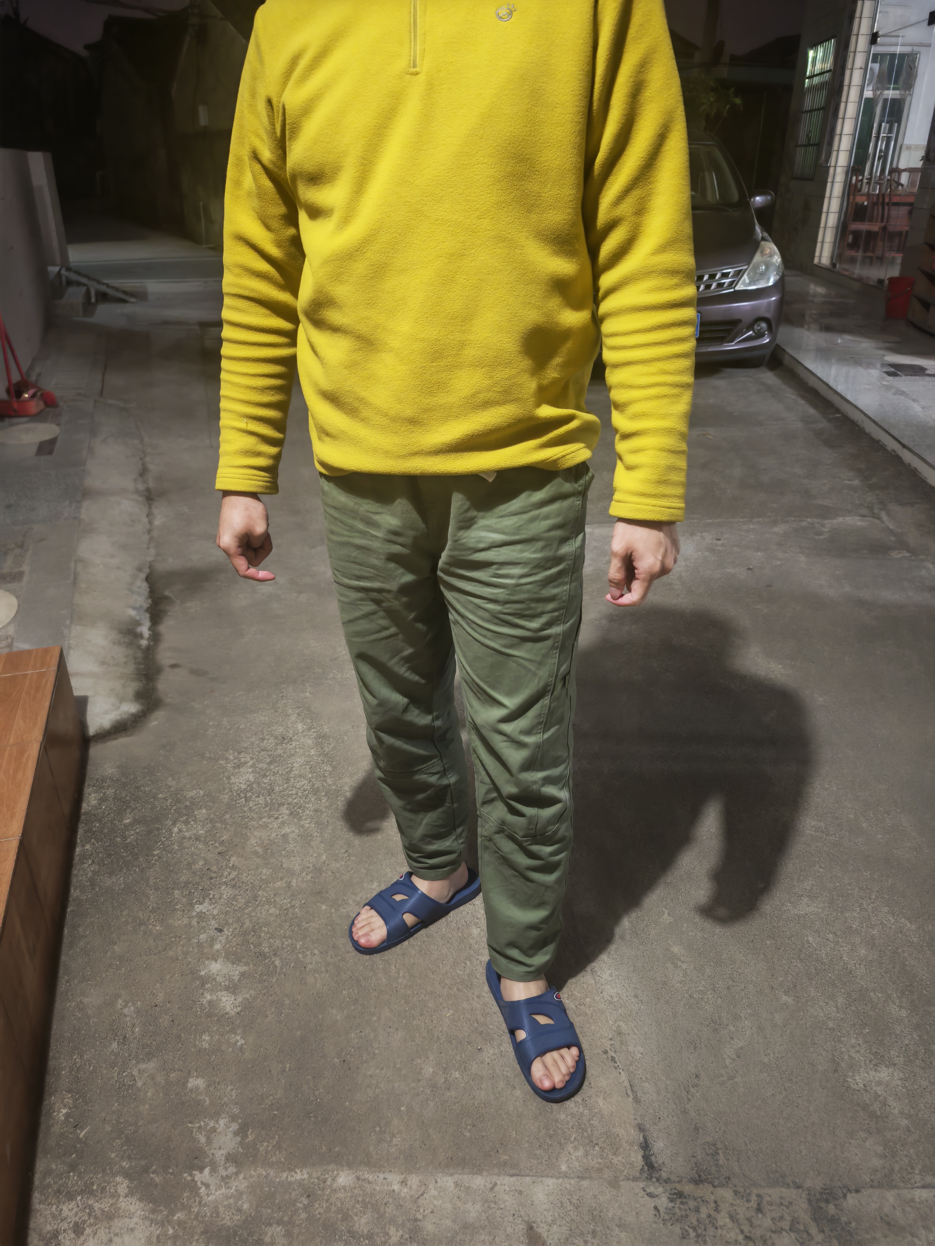 Homlean美式纯棉休闲裤男夏季小众潮牌复古宽松工装长裤子HS60军绿色2XL 实拍图
