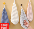 洁丽雅同款 挂式擦手巾卫生间 毛巾洗脸巾吸水不掉毛30*30 多条装 粉色+灰色-优惠尝鲜装 2条 实拍图