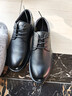 海澜之家HLA皮鞋男款加绒棉鞋头层牛皮鞋正装商务鞋男 T342黑色 (加绒)41 实拍图