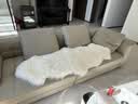 AusGolden澳洲进口整张纯羊皮垫维斯比羊毛皮沙发坐垫飘窗垫汽车靠垫升级款 白色（2.0当斯羊皮） 170*55（双拼羊皮） 实拍图