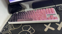 狼蛛（AULA）F87ProV2客制化无线机械键盘电竞游戏专用  蓝牙/2.4G/有线三模连接gasket全键热插拔办公键盘87键 F87ProV2超神版【流星轴】黑莓粉侧刻 实拍图