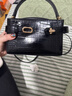 CHARLES&KEITH鳄鱼纹凯莉包手提斜挎婚包包女包生日新年礼物CK2-50270880-1 Black黑色 S 实拍图