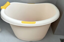 奔麦【送货到门】儿童泡澡桶沐浴桶洗澡盆宝宝洗澡桶婴儿游泳桶家用坐 【特大号】(0-15岁适用)米色 实拍图