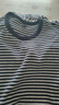 优衣库女装柔软罗纹条纹圆领T恤长袖百搭打底内搭480036 69 藏青色 L /160/88A 实拍图