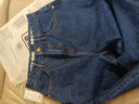 马登工装美式复古水洗丹宁牛仔裤直筒宽松阔腿裤日系休闲长裤子男春 深蓝 28 实拍图