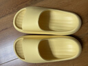 朴西新款EVA踩屎感厚底拖鞋女士居家室内情侣拖鞋男 黄色 37-38 实拍图
