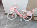 贝琦童（BEIQITONG）贝琦童儿童自行车女孩2-3-6-8-9岁小孩单车脚踏车12-18寸宝宝童车 粉色【折叠白胎】+防摔暴君轮+护网+京东专供 18寸适合身高(115-130)CM 实拍图