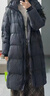 香影【鹅绒服】黑色中长款羽绒服女2025冬季新款修身收腰保暖外套 深灰 L 165/88A/110-125斤 实拍图