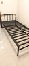 天坛家具铁艺床经典单双人钢木铁床现代环保简约小户型黑白色铁艺婚床 铁艺床（黑色）（不含床垫） 1.0*2.0m 实拍图