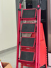 星恺梯子家用折叠梯人字梯多功能登高爬梯扶梯小梯子TZ10四步红 实拍图