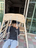 BQDQ儿童室内攀爬架实木滑滑梯秋千组合幼儿园小型游乐园宝宝锻炼设备 攀爬架+缓冲台+双面滑梯 送实木秋千*吊环 实拍图