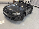 星辰皓奥迪儿童电动车四驱汽车遥控四轮宝宝玩具车可坐人童车RSGT 黑色+四驱+遥控+摇摆+皮座+软轮 实拍图