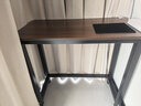 桦林语加固电脑桌台式家用卧室一体写字现代简约书桌学习办公室电竞桌子 黑架子+古橡木【16MM厚加固款】 长80宽40高75cm 实拍图