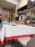 无印良品2026新年桌布防水防油氛围感餐桌茶几台布140*180cm花开有喜 实拍图
