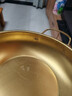 【韩剧同款】加厚不锈钢干锅海鲜锅火锅金色平底浅锅双耳锅泡面锅 迷你款17cm【金色】双柄汤锅 实拍图
