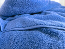 京东京造400g倍柔全棉CP浴巾 A类加大加厚吸水男女通用大浴巾 思念蓝素色 实拍图