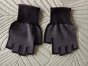 【已售10万 】手套骑行骑自行车半指防滑快递外卖钓鱼男女可触屏 漏五指手套2双【黑色】 均码 实拍图