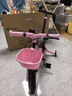 vingro儿童自行车平衡车七合一多功能脚踏车三轮车遛娃神器滑步手推车 3C证25款（元气粉推杆版）1到8岁 12寸 升级版3C认证+欧盟标准认证 实拍图