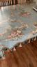 乐唯仕 高端欧式餐桌桌布高档台布奢华长方形茶几桌布布艺轻奢高级感正方形餐桌垫客厅家用西餐桌子垫子定制 洛丽塔-蓝 130*180cm(常用餐桌布) 实拍图