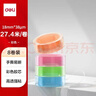 得力（deli）易撕彩色高透明胶带 18mm*30y高粘小胶带 礼盒包装纸张修补 开学必备学习用品 水晶芯8卷/筒 JD813 实拍图